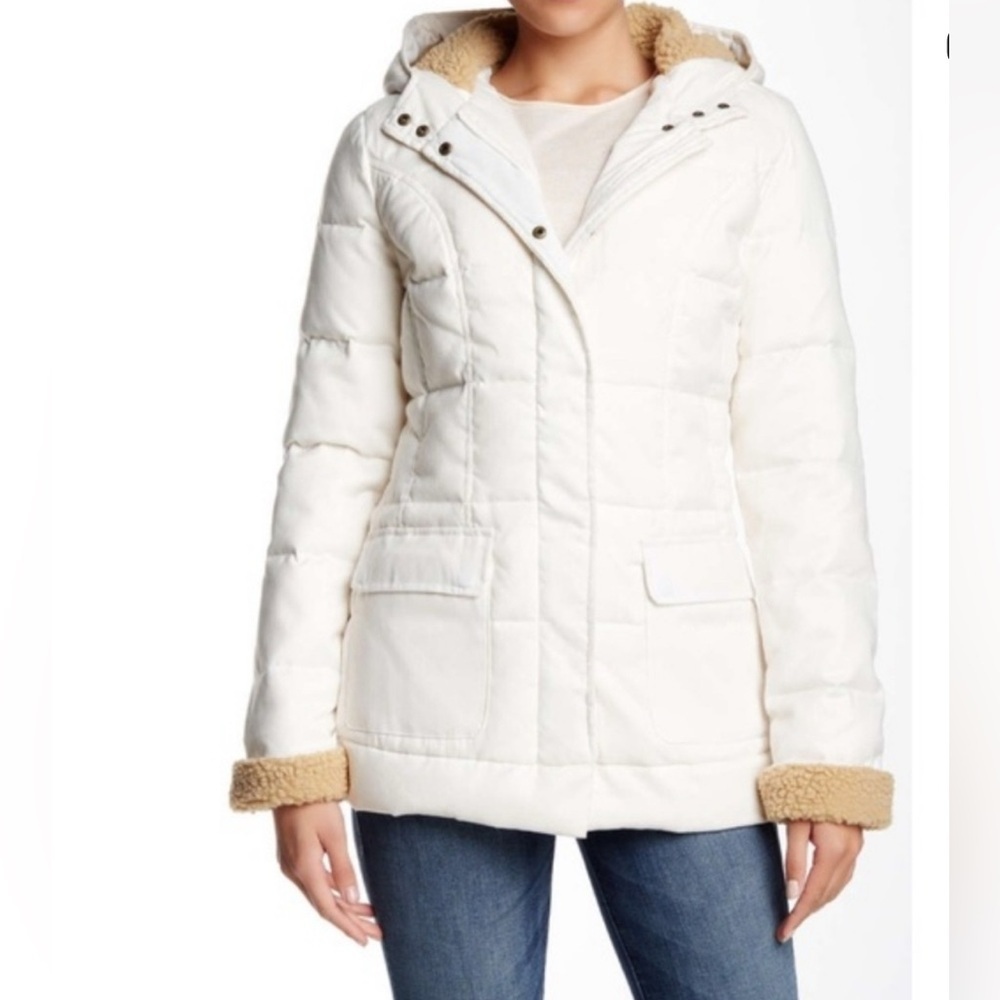 UGG Australia “Adeline” Quilted Sherpa Trim Winter Puffer Jacket Women’s Small